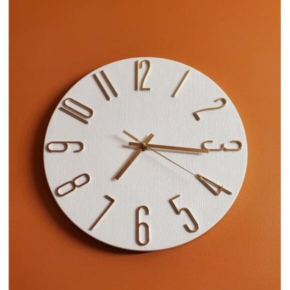 New 12 Inch Wall Clock Silent Non Ticking, Preciser Modern Style Decor Clock - Picture 1 of 1